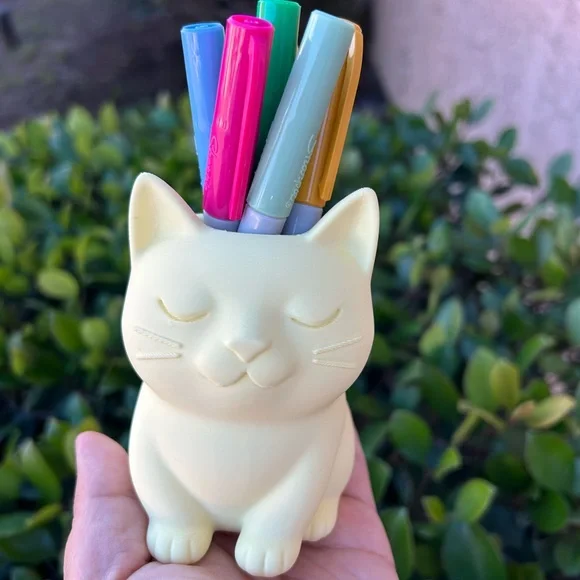 3D Printed Cat Organizer | Pen Holder | Makeup Brush Cup | Cat Lover Gift - Picture 3 of 7